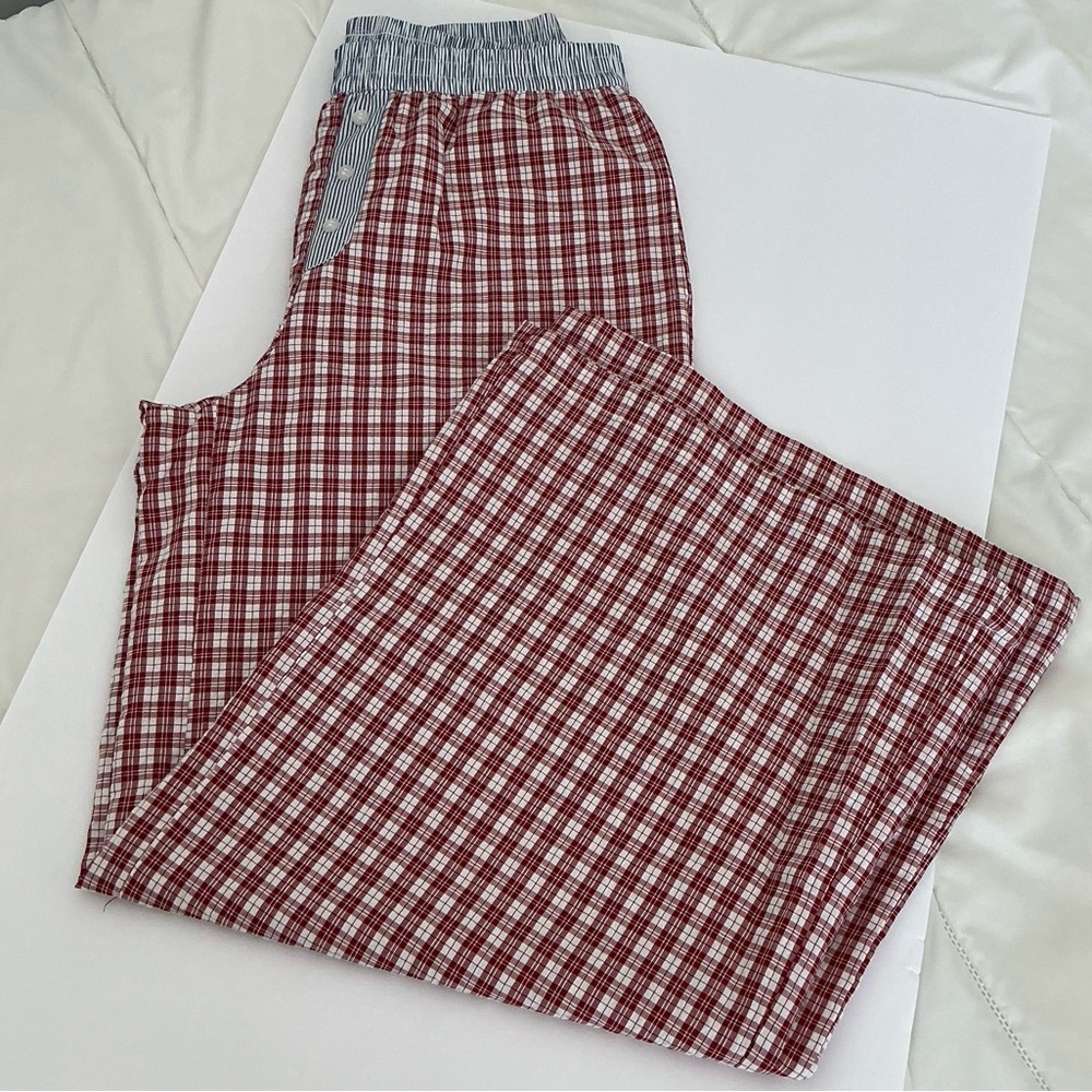 Sincerely Jules Red and White Plaid Pants